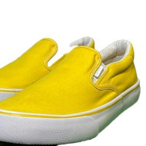 Lugz Womens Clipper Classic Slip-on Fashion Sneaker | Yellow/White | Size 9